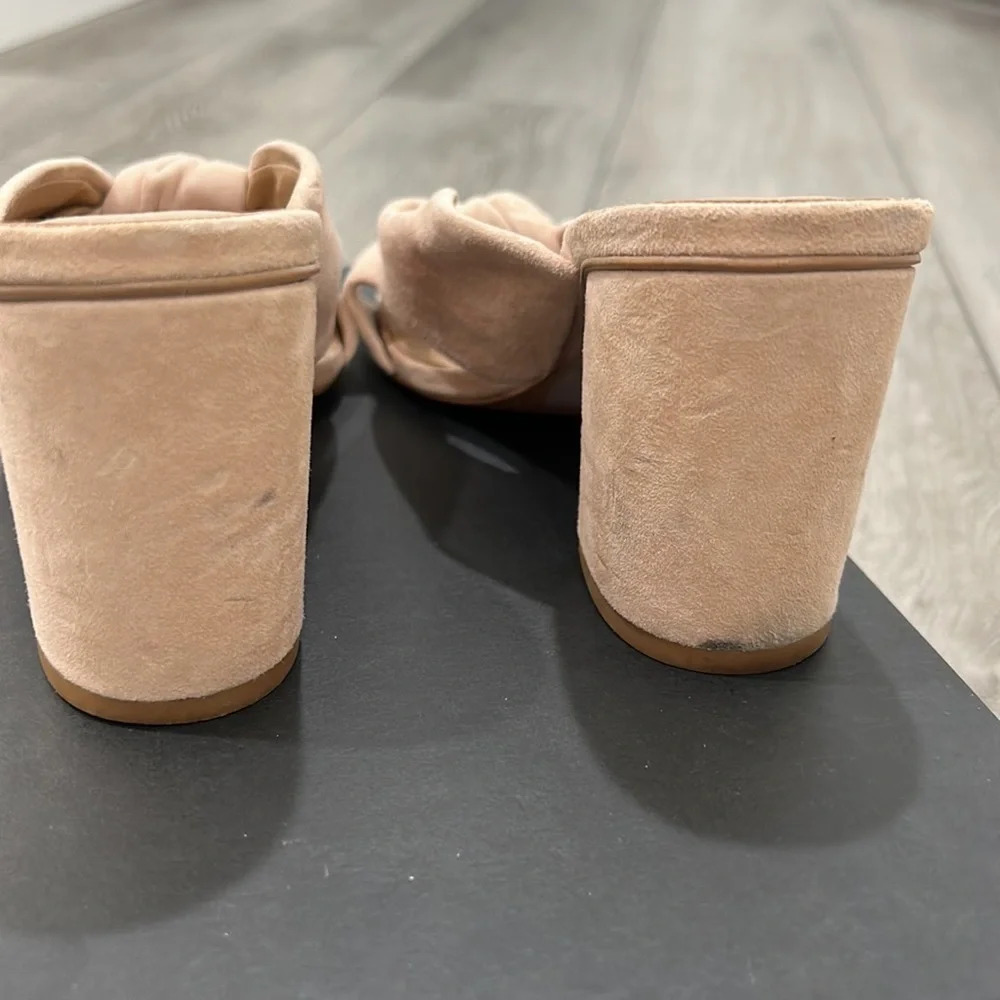 Banana Republic Blush suede chunky heel sandals - Picture 4 of 6